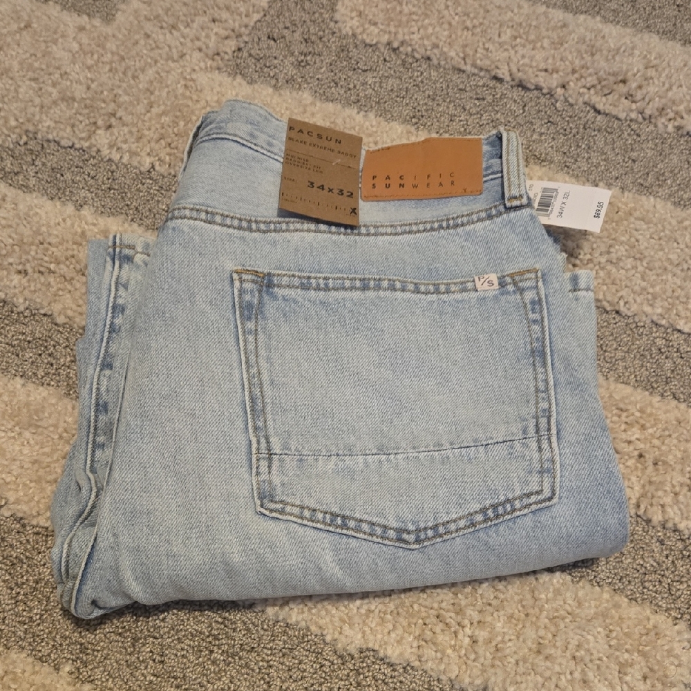 PacSun Light Blue Men's Relaxed Jeans